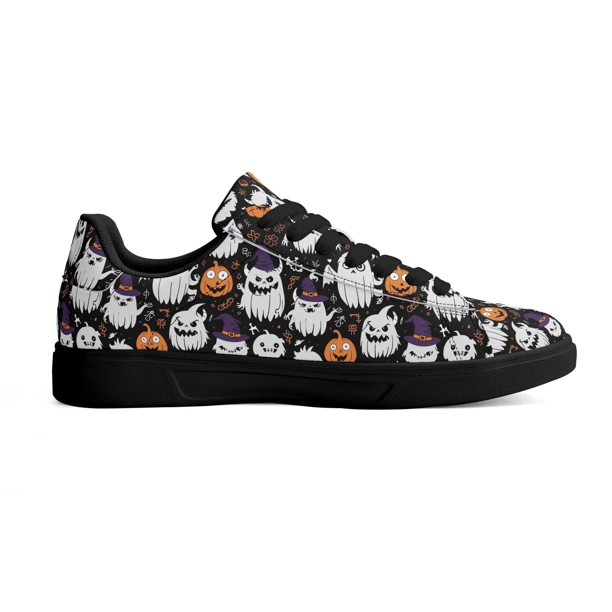 Cute Monster Witches Adult Lightweight Brand Low Top Leather Shoes