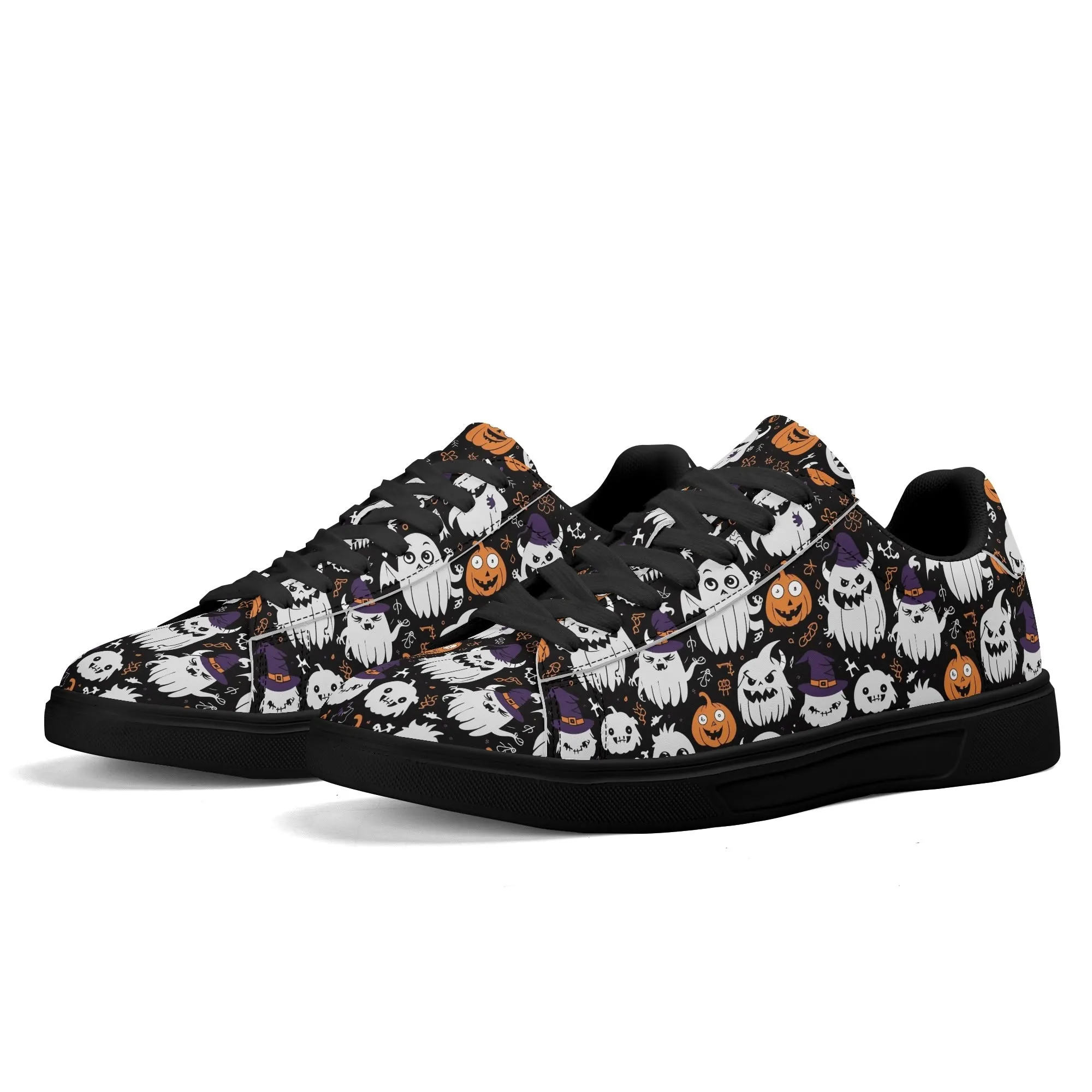 Cute Monster Witches Adult Lightweight Brand Low Top Leather Shoes