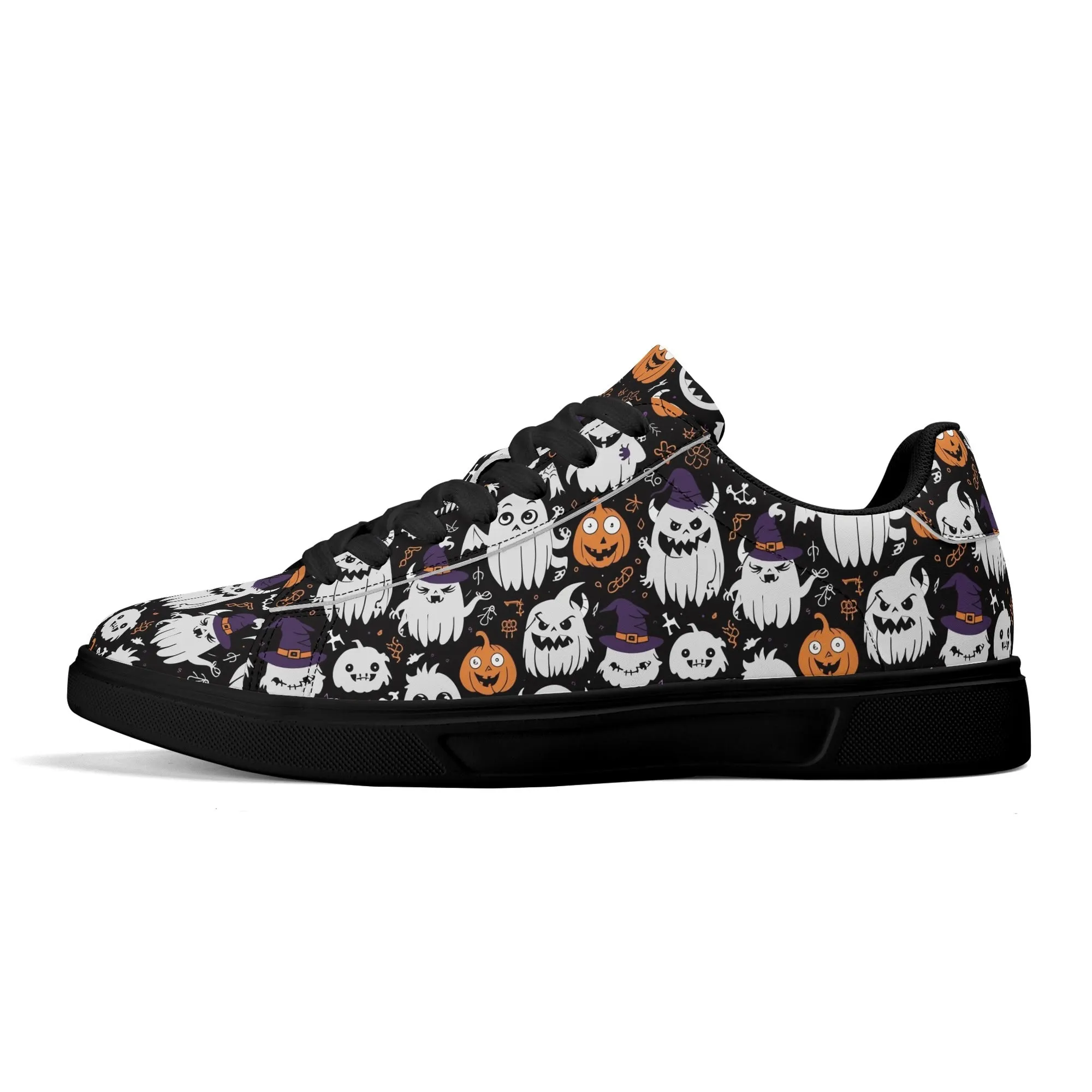 Cute Monster Witches Adult Lightweight Brand Low Top Leather Shoes