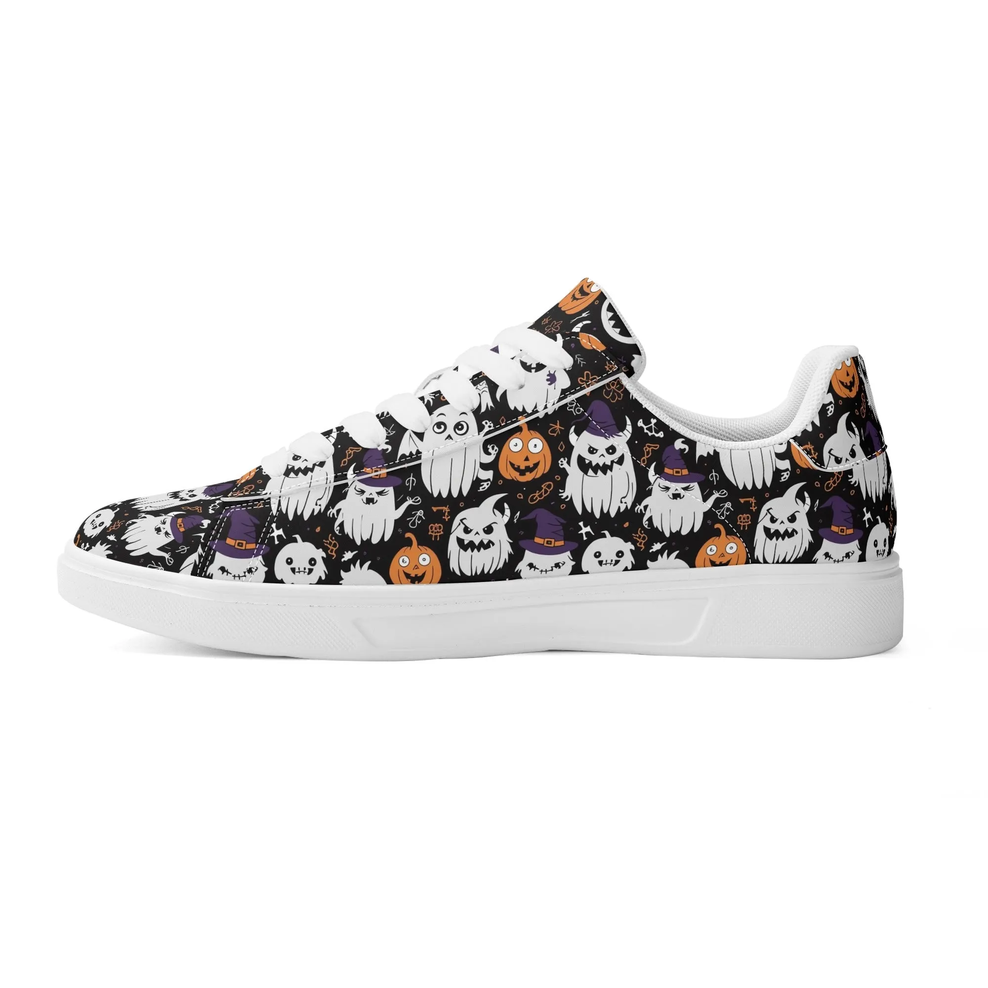 Cute Monster Witches Adult Lightweight Brand Low Top Leather Shoes