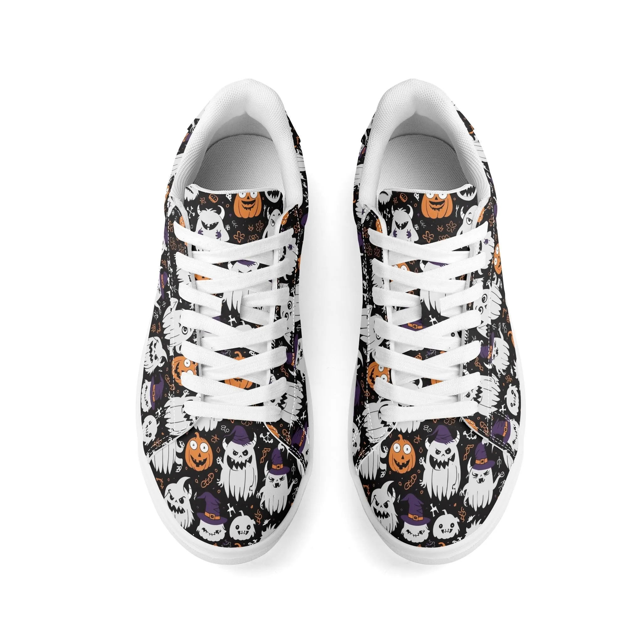 Cute Monster Witches Adult Lightweight Brand Low Top Leather Shoes