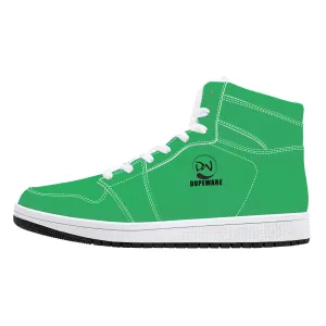 D16 High-Top Leather Sneakers - Green