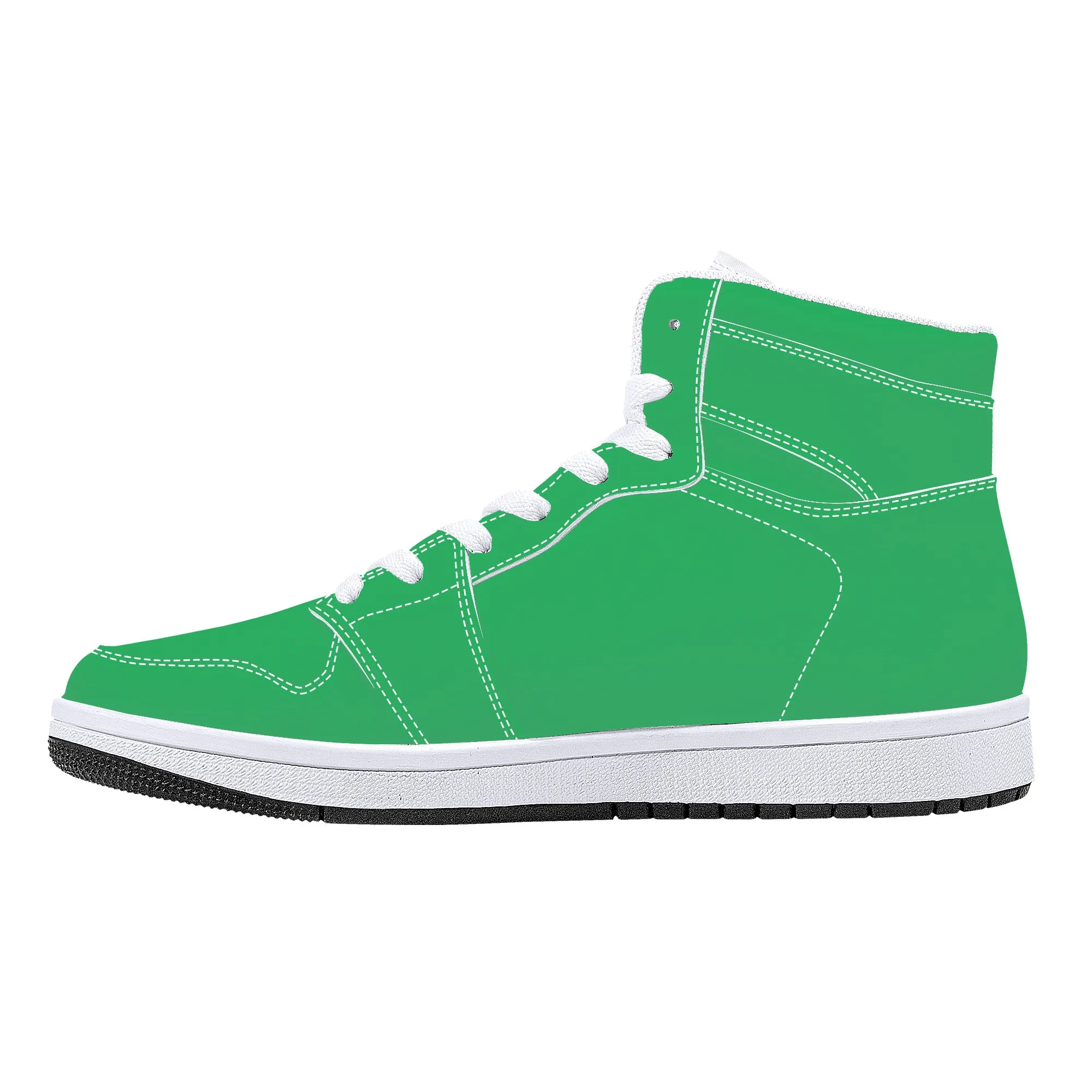 D16 High-Top Leather Sneakers - Green