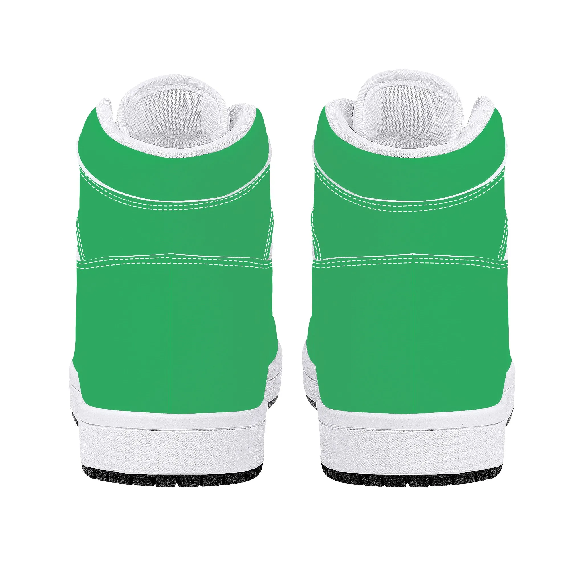 D16 High-Top Leather Sneakers - Green