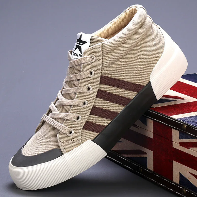 DAPPER STREET SUPPLY CO. - Retro High-top Canvas Sneakers