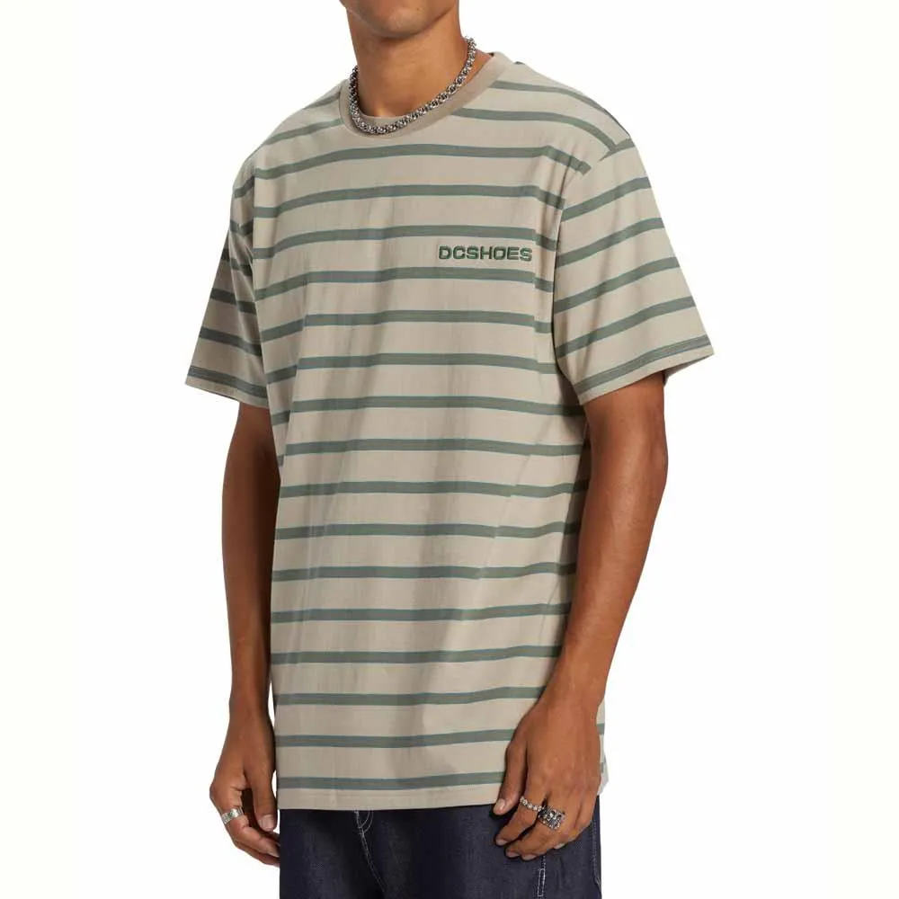 DC Shoes Upstate Stripe T-Shirt Silver Lining