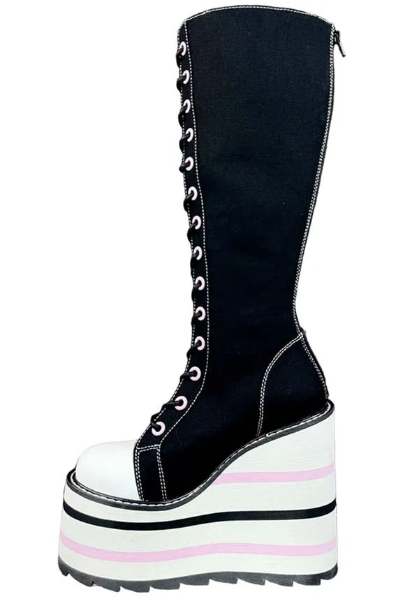 Detention Kuromi [Black/Pink] | PLATFORM BOOTS [PREORDER]