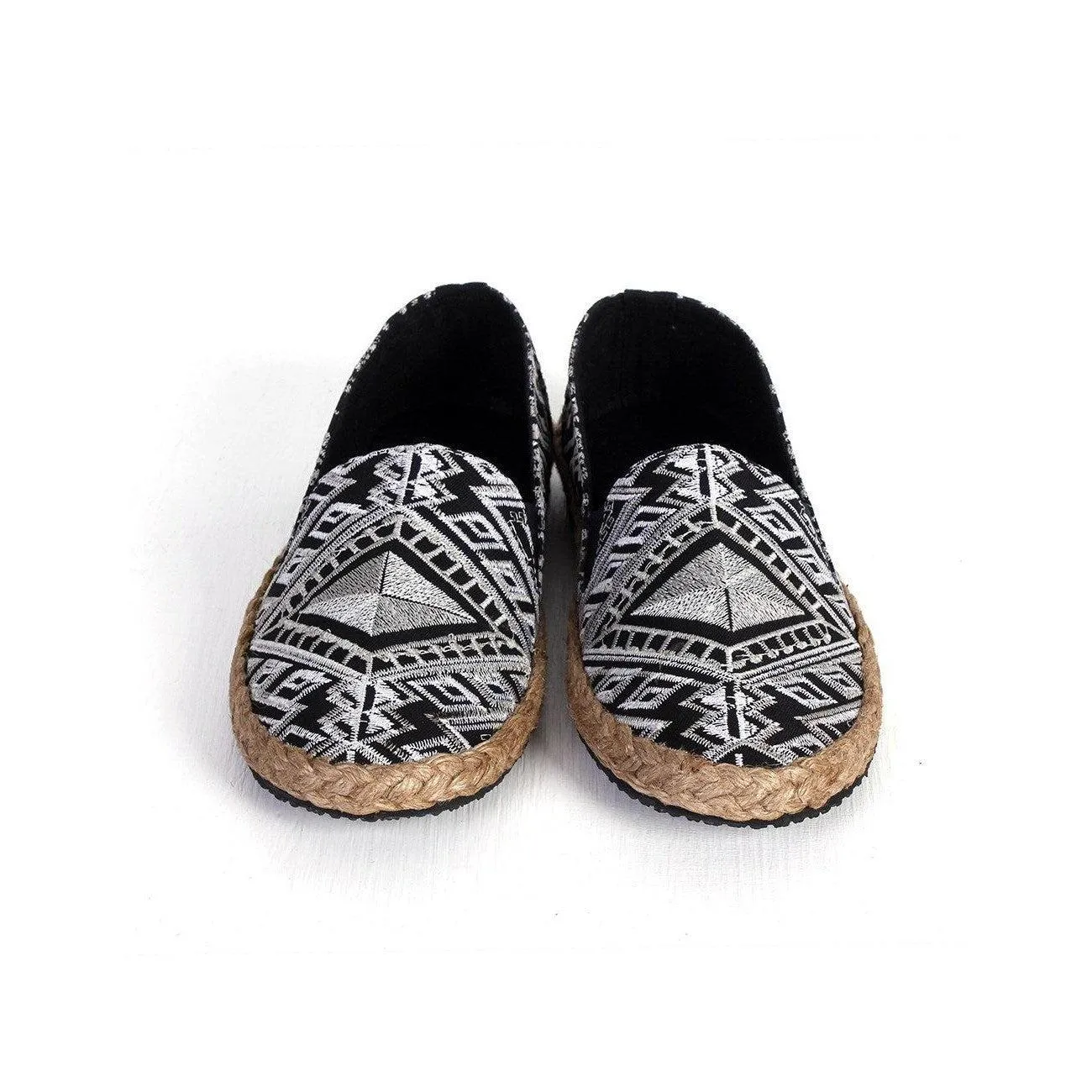 Diamond Hmong Fabric Artisanal Slip On Shoes - Thailand