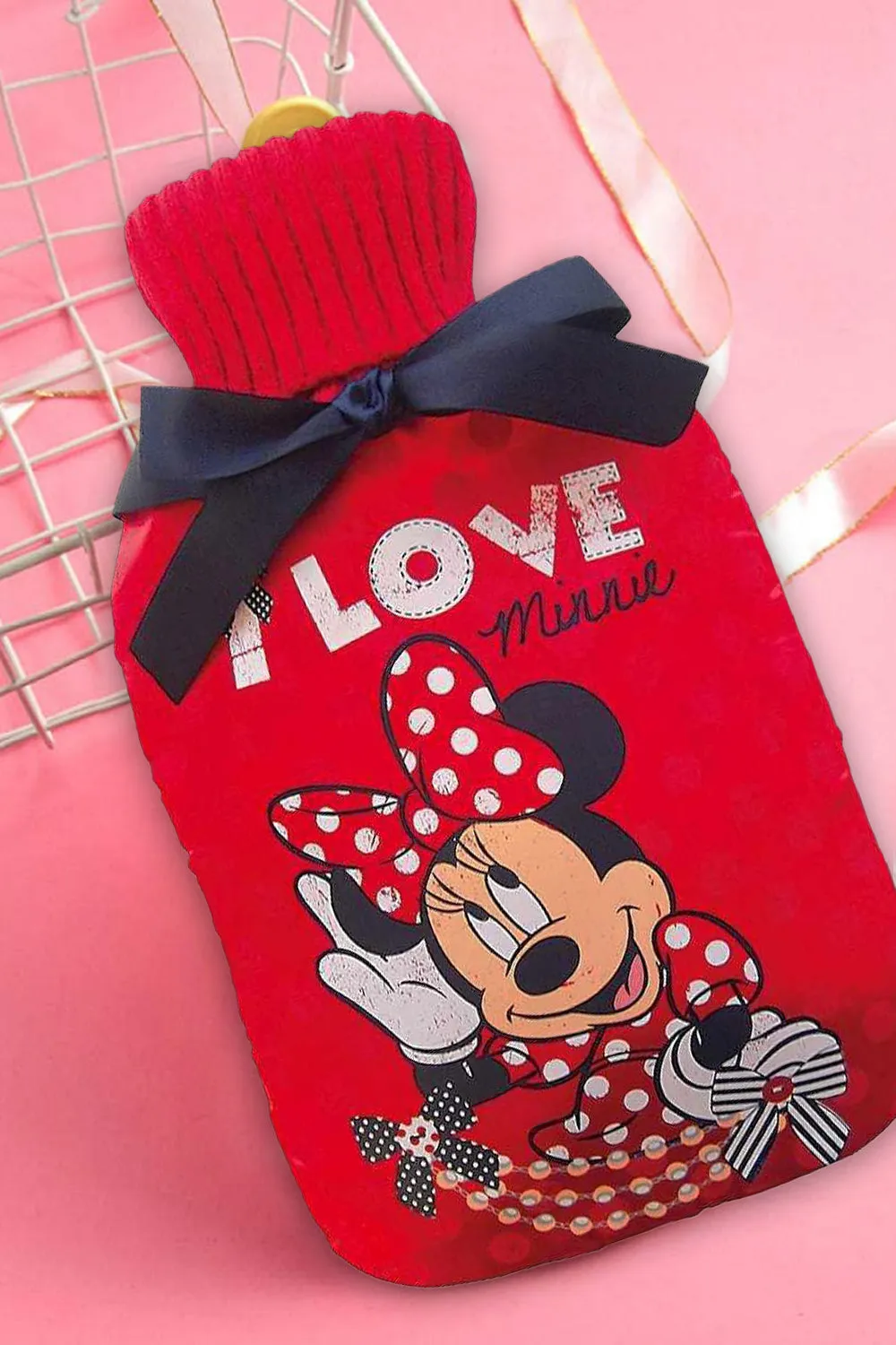 Disney Minnie Mouse Hot Water Bottle & cover set 2LTR