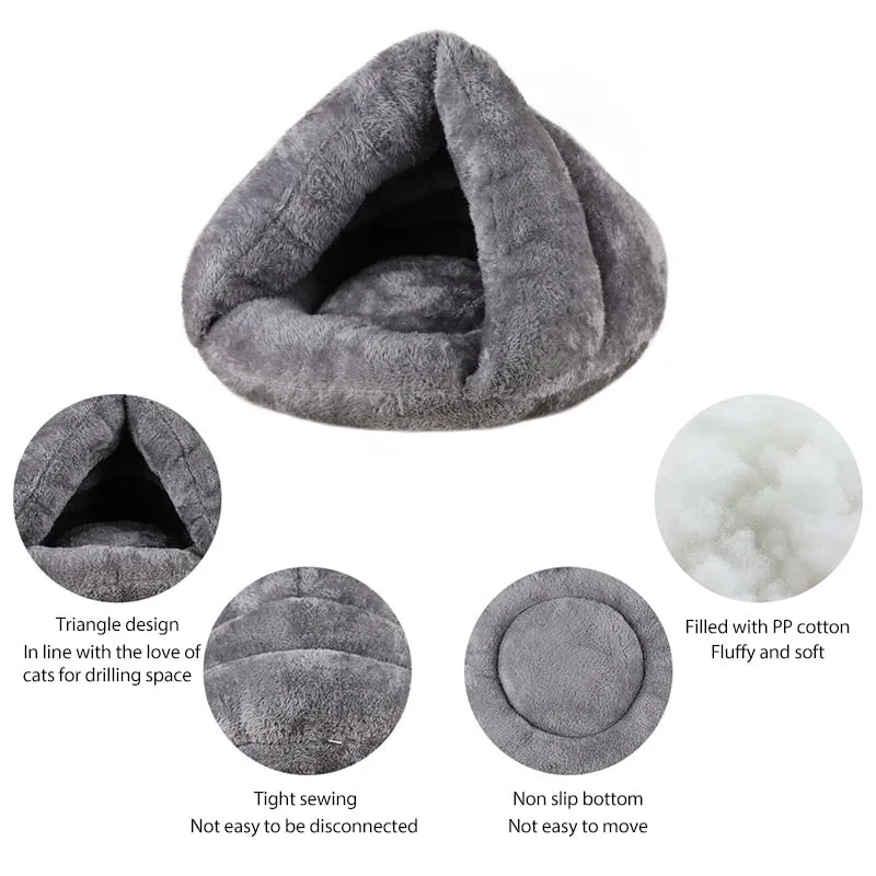 Dog Cat Pet Bed Super Soft & Snug Cave Washable Plush hideaway winter warm bed cosy