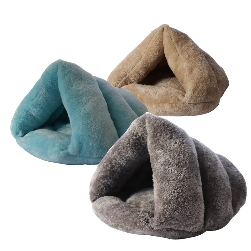 Dog Cat Pet Bed Super Soft & Snug Cave Washable Plush hideaway winter warm bed cosy