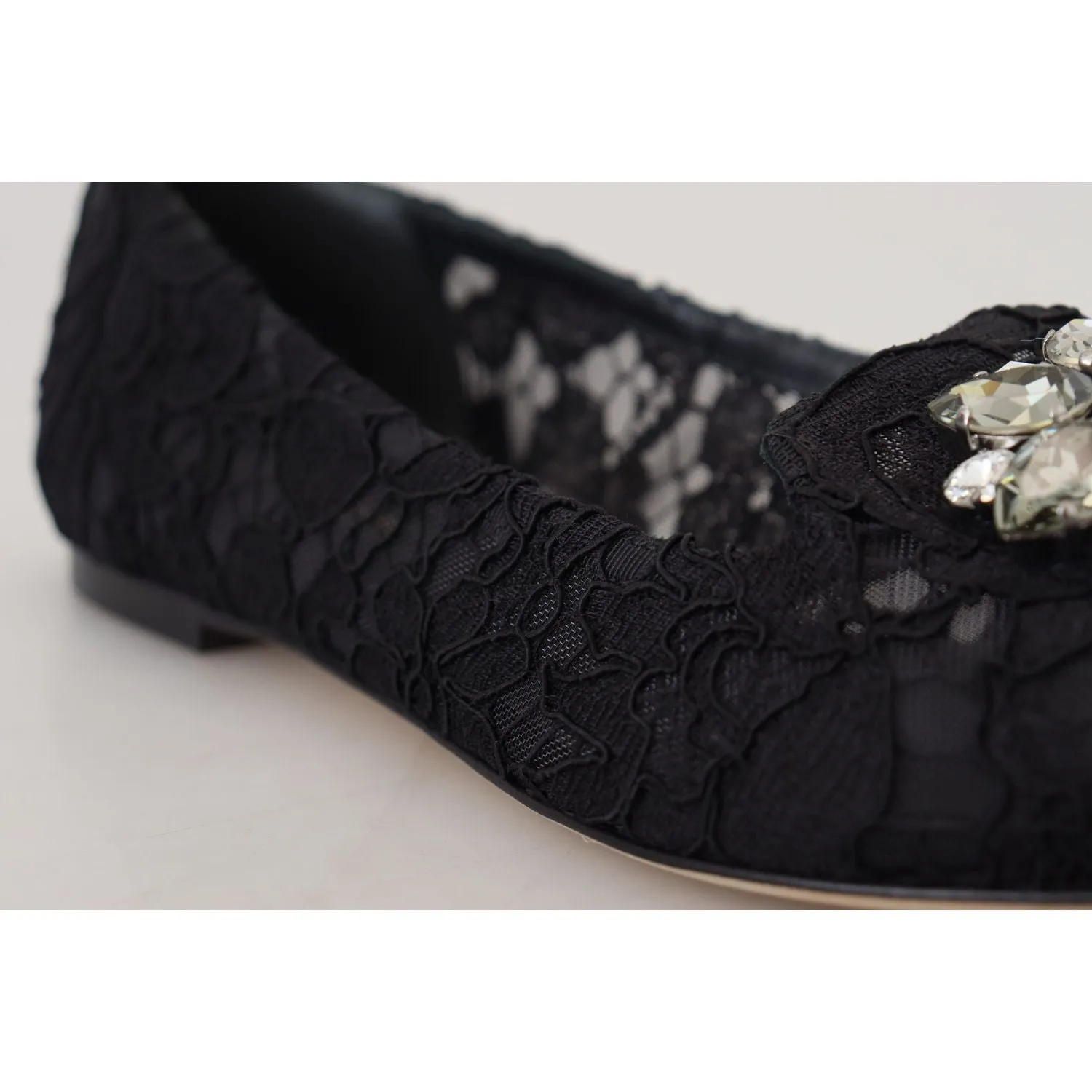 Dolce & Gabbana Elegant Floral Lace Flat Vally Shoes