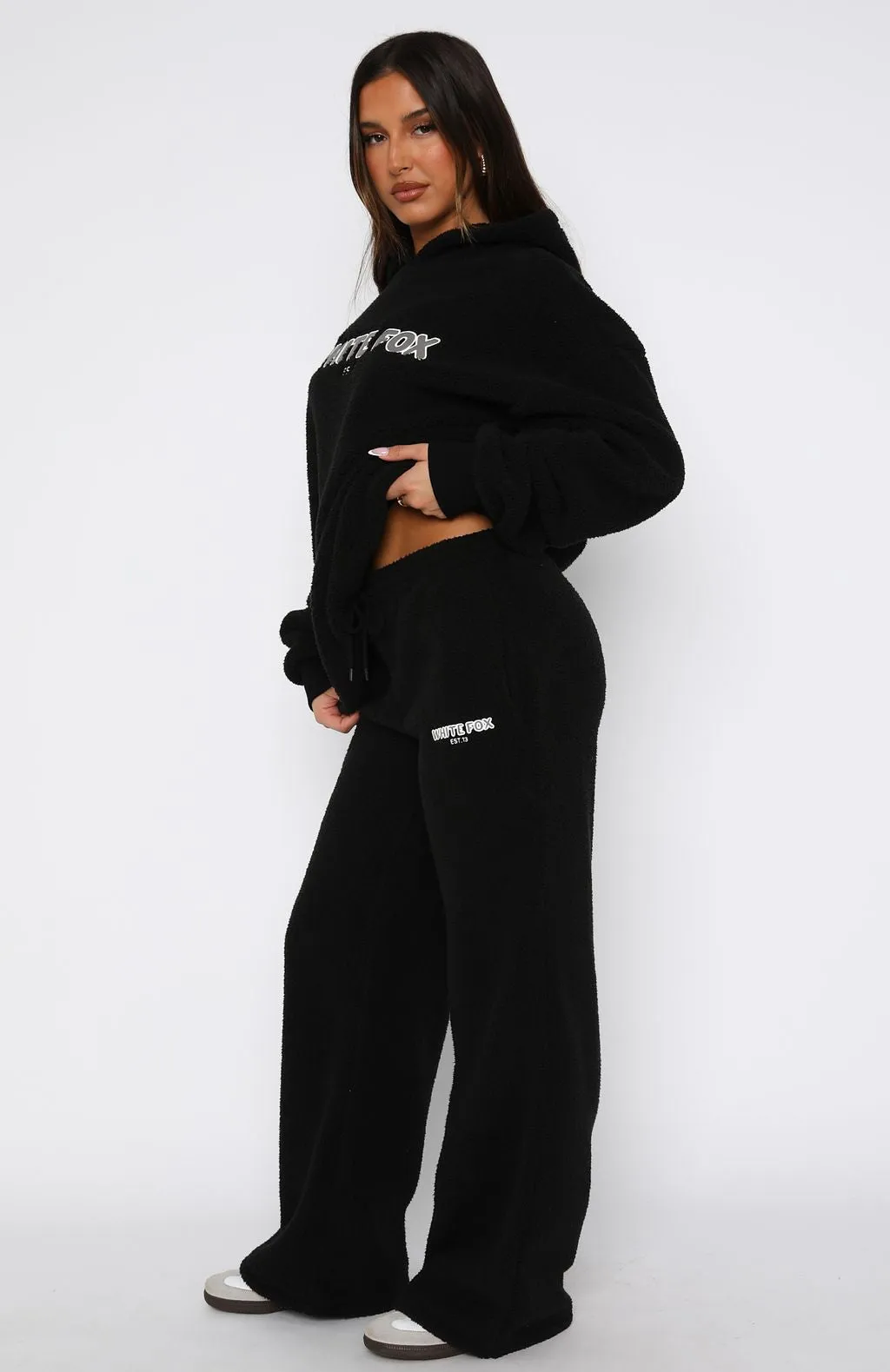 Don't Lose Me Wide Leg Sweatpants Black