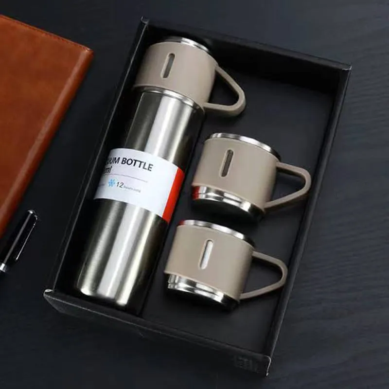 Double-Layer Stainless Steel Vacuum Thermos Coffee Tumbler Travel Mug Business Trip Water Bottle Tea Infuser Bottle