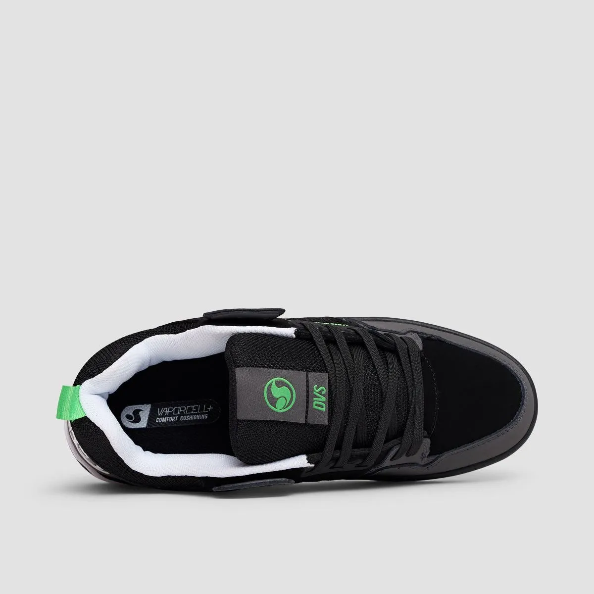 DVS Comanche 2.0  Shoes - Black/Charcoal/Lime Nubuck