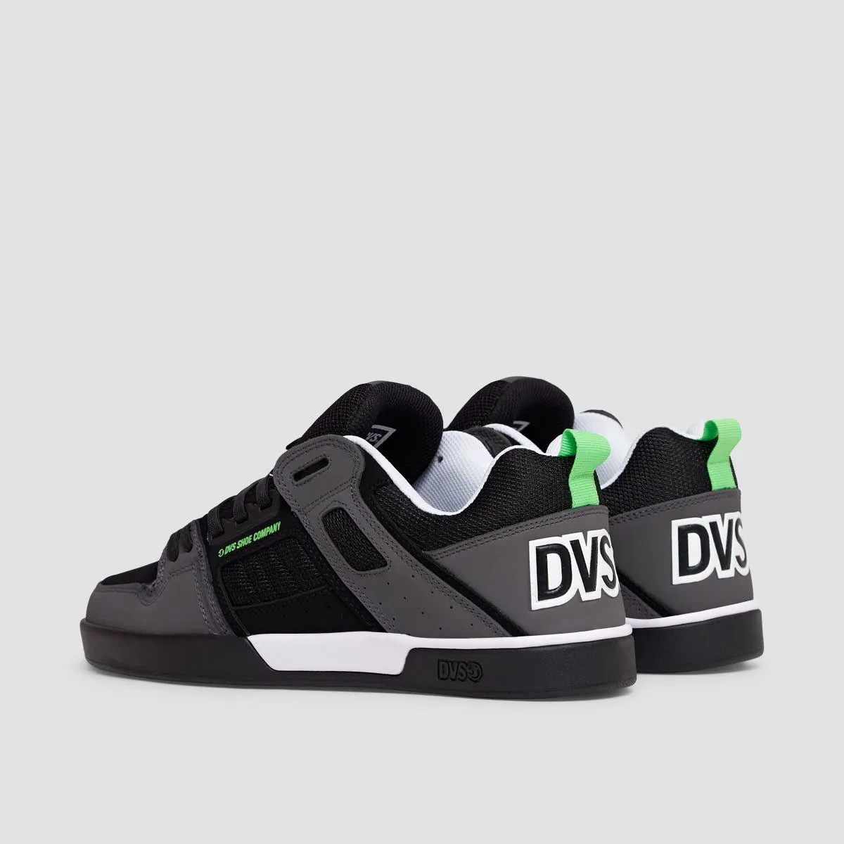 DVS Comanche 2.0  Shoes - Black/Charcoal/Lime Nubuck