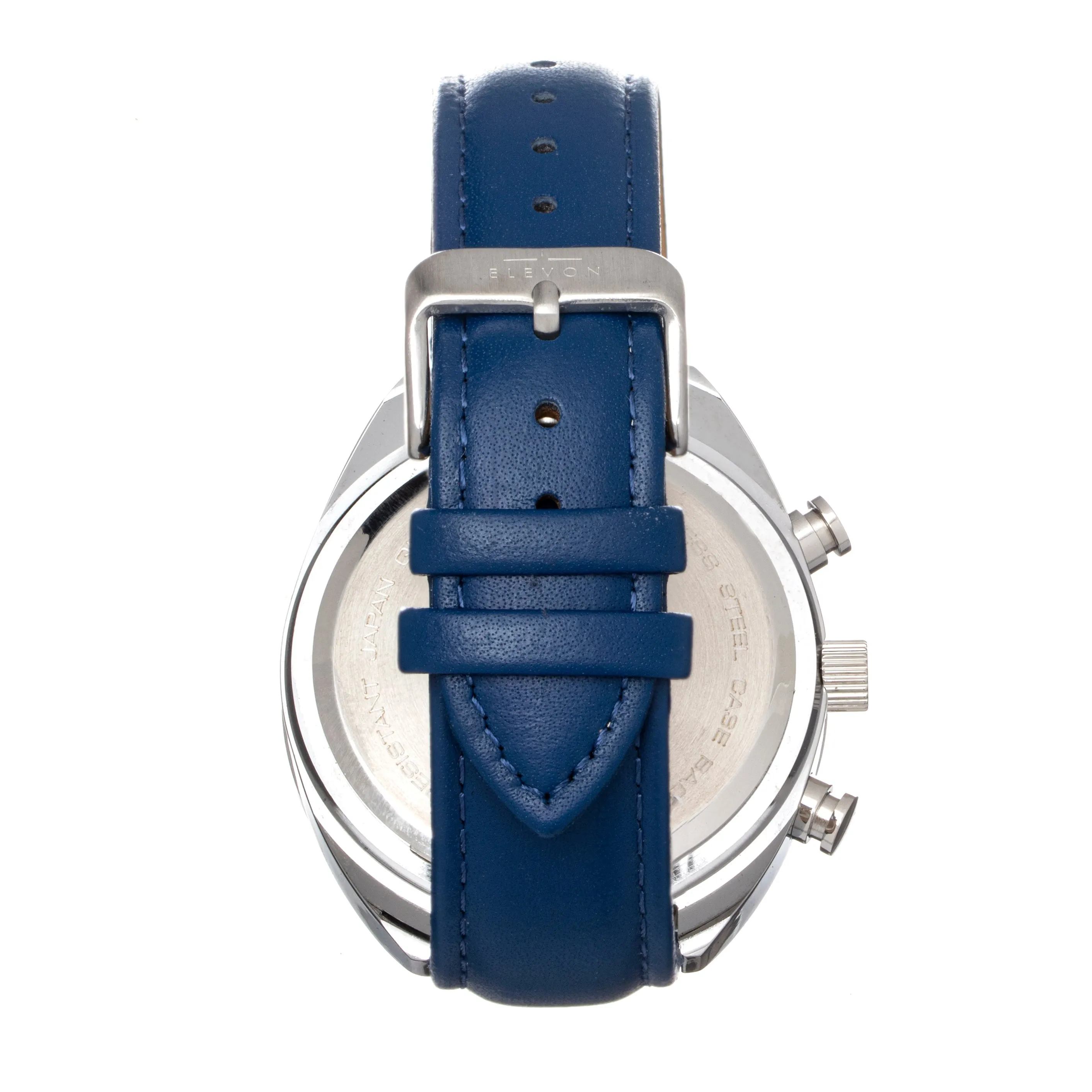 Elevon Bombardier Chronograph Leather-Strap Watch - Blue