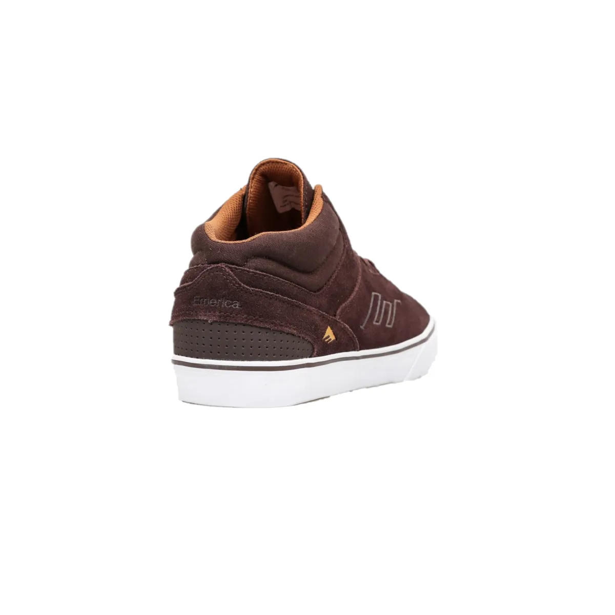 EMERICA 6102000107 919 WESTGATE MID VULC MN'S (Medium) Dark Brown Leather Skate Shoes