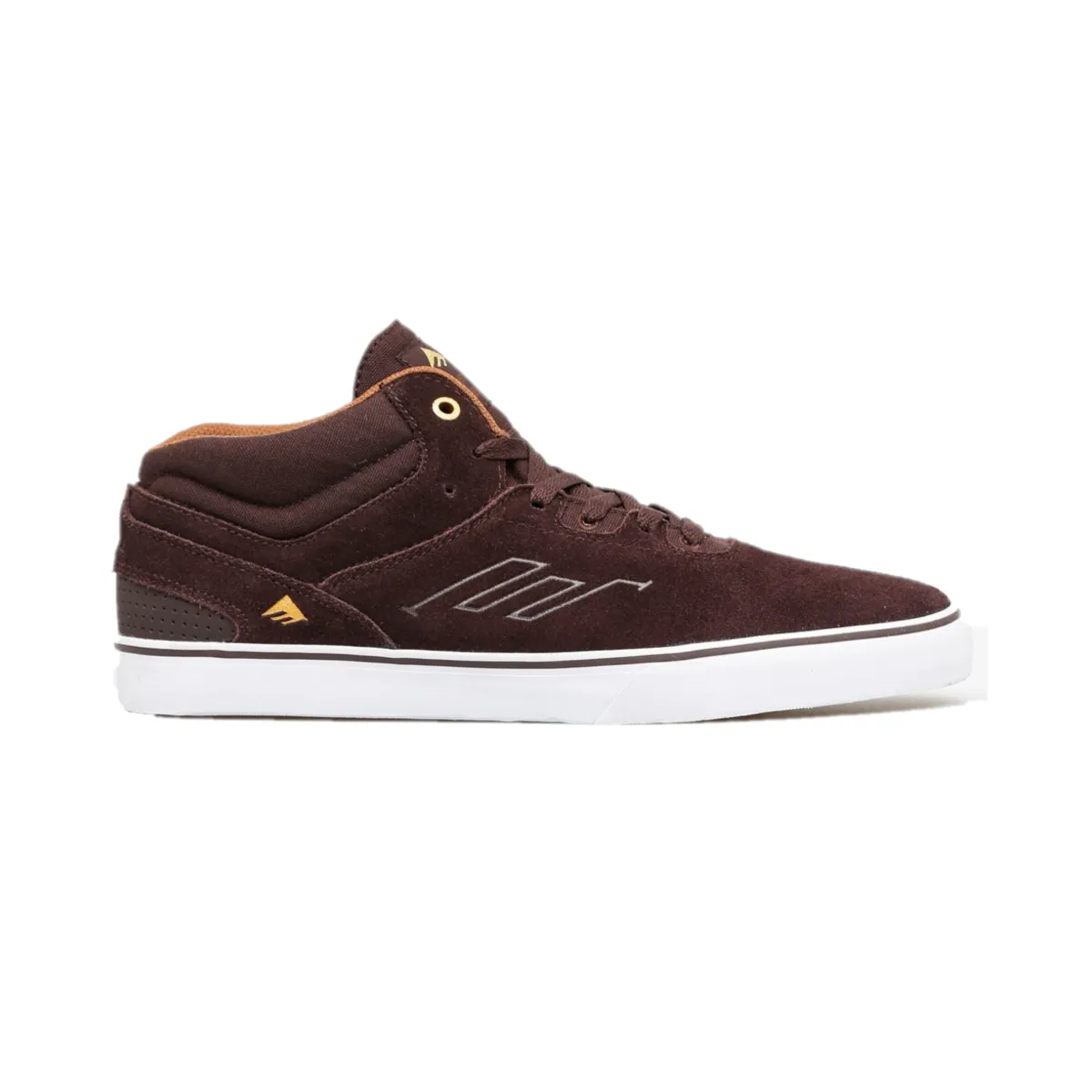 EMERICA 6102000107 919 WESTGATE MID VULC MN'S (Medium) Dark Brown Leather Skate Shoes