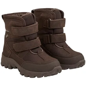 En Fant Chocolate Brown Winter Boots Velcro TEX