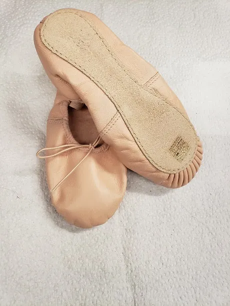 Ensemble Jr. -- Children's Leather Cross Strap Full Sole Ballet -- Ballet Pink