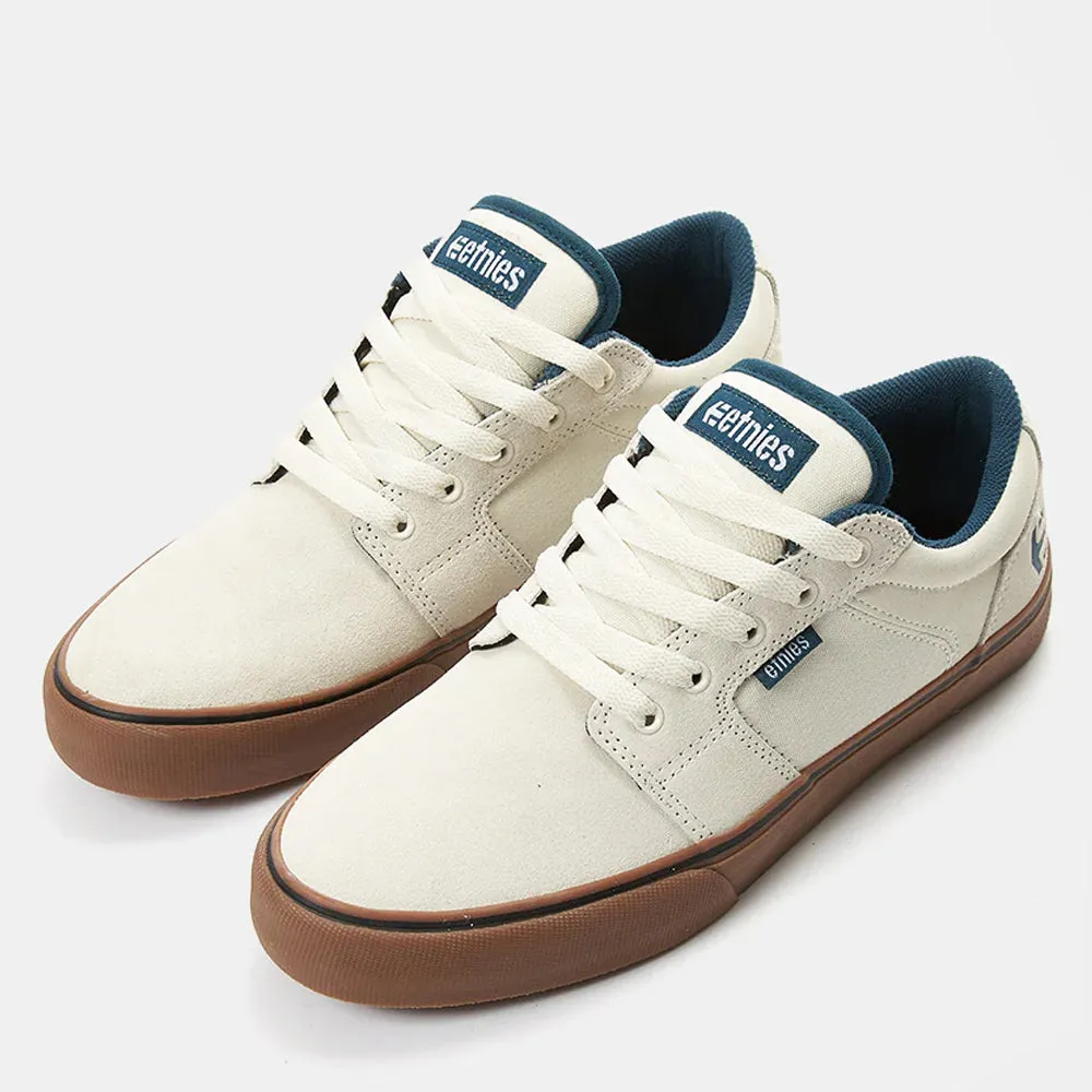 Etnies Barge LS Skate Shoes - White Blue Gum