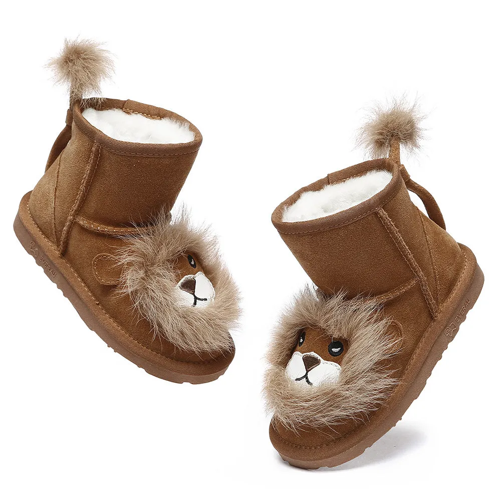 EVERAU Kid Sheepskin Boots Lion Kids Plus #EA3118K