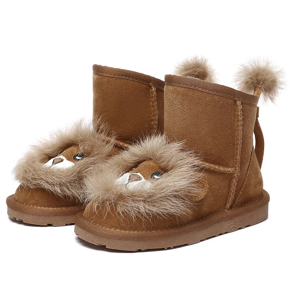 EVERAU Kid Sheepskin Boots Lion Kids Plus #EA3118K