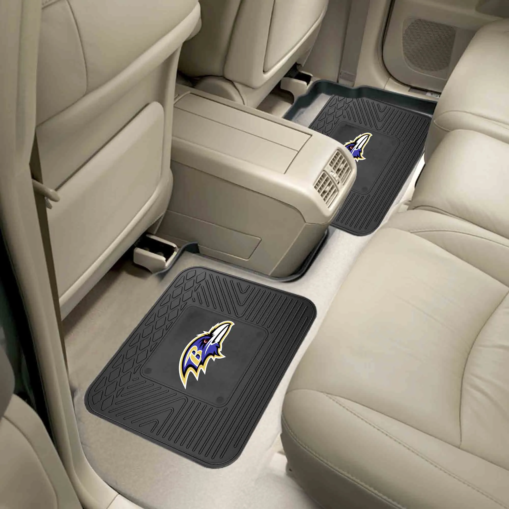 Fanmats Baltimore Ravens Back Seat Car Utility Mats - 2 Piece Set