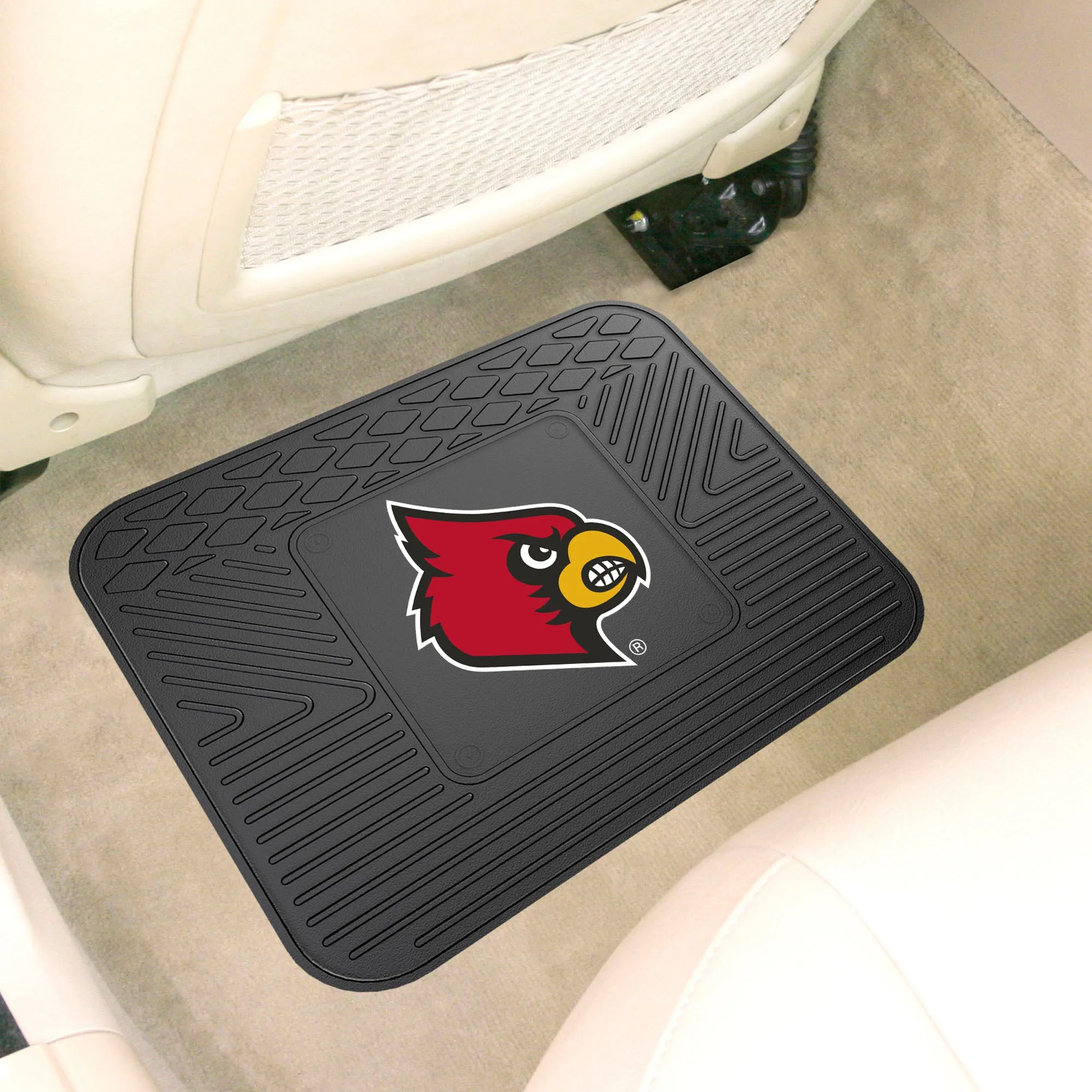 Fanmats Louisville Cardinals Back Seat Car Utility Mat - 14" x 17"