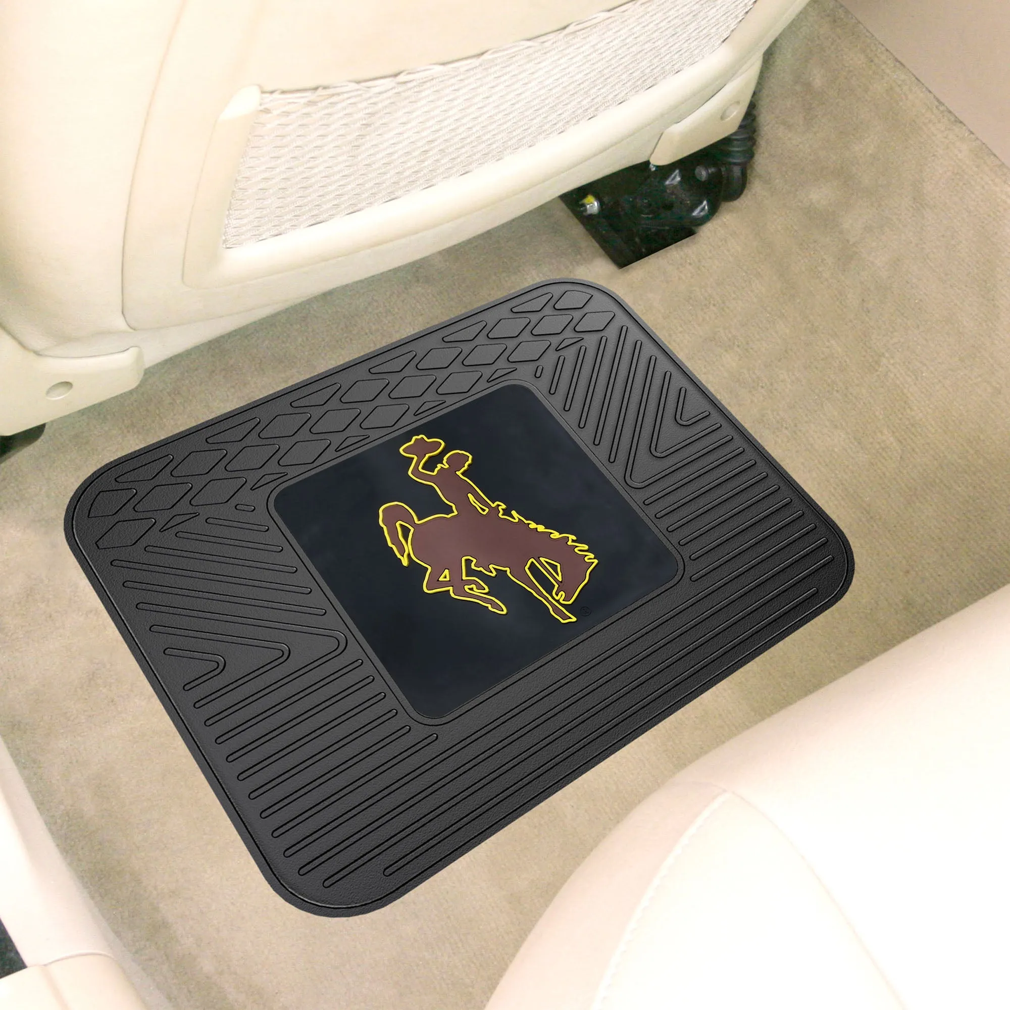 Fanmats Wyoming Cowboys Back Seat Car Utility Mat - 14" x 17"