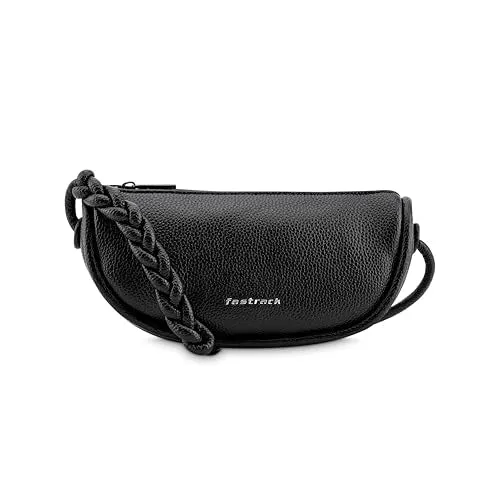 Fastrack Lunar Sling Bag | Faux-Leather Women Handbags| Ladies Purse Handbag | Sling Bag for Casual Carry