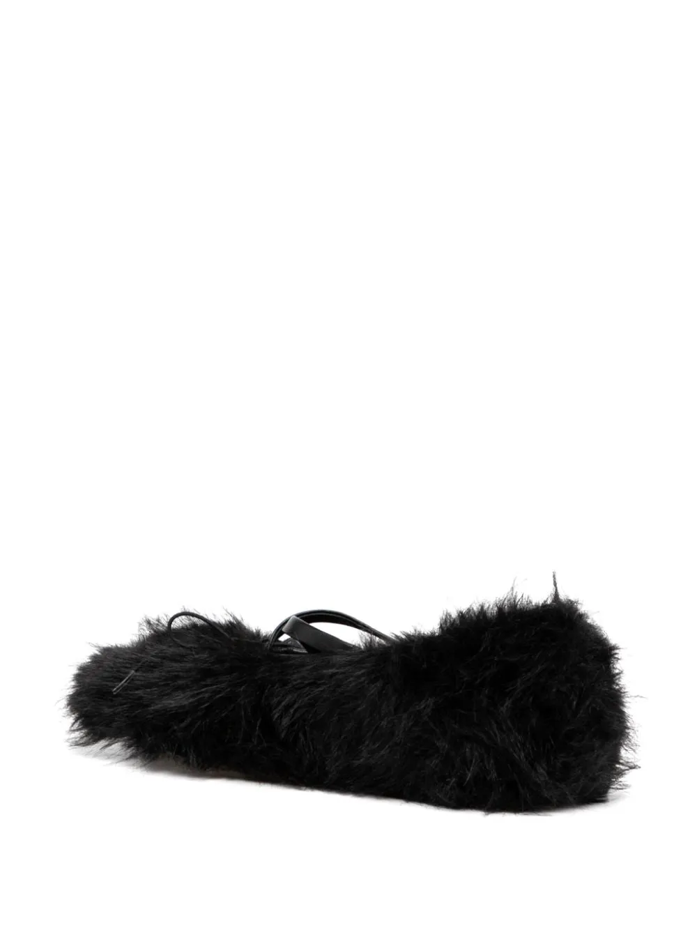 Faux Fur Criss Cross Ballerina