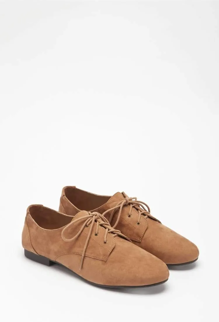 Faux Suede Oxfords