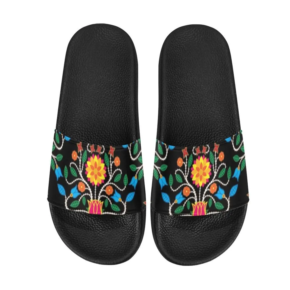 Floral Beadwork Four Clans Women's Slide Sandals