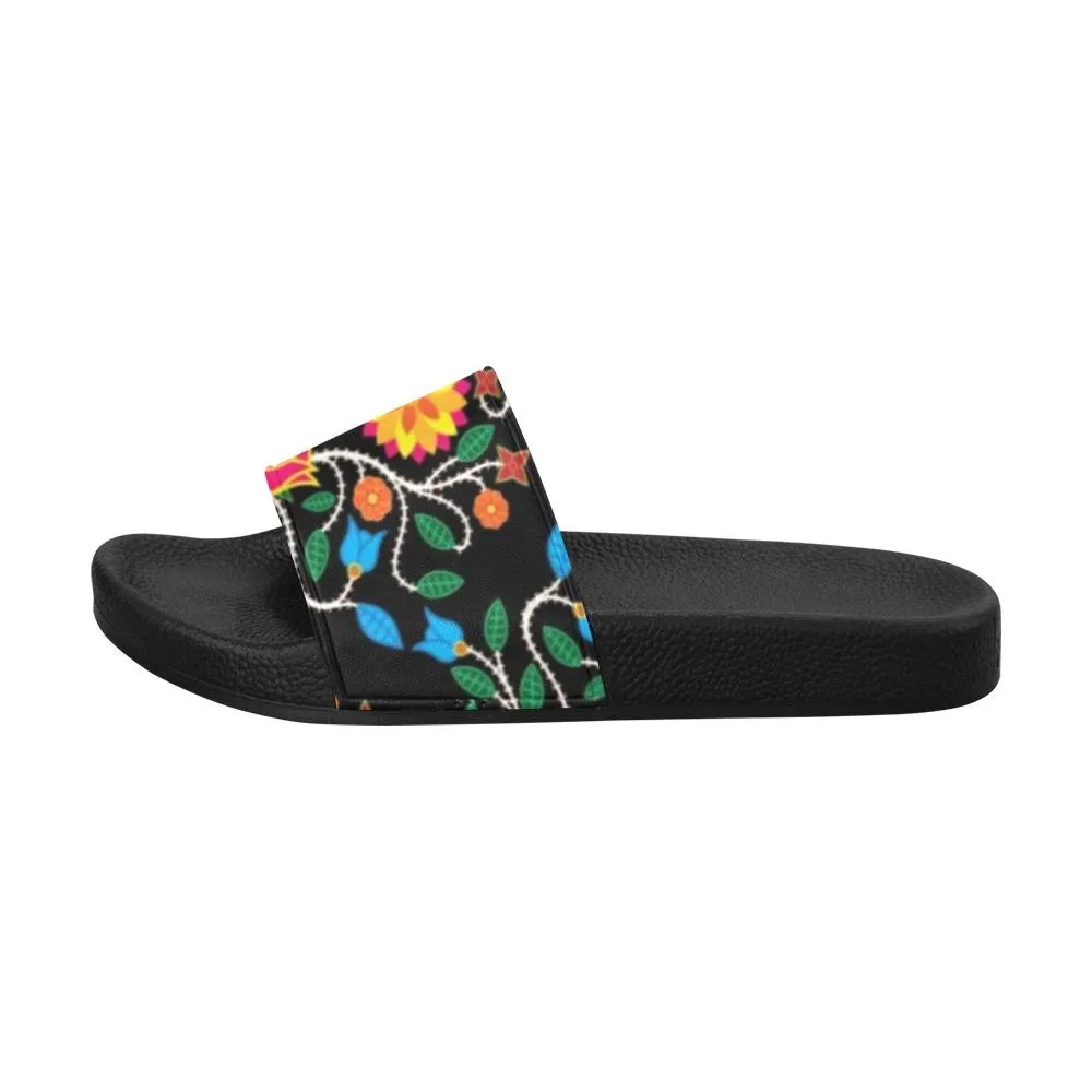 Floral Beadwork Four Clans Women's Slide Sandals