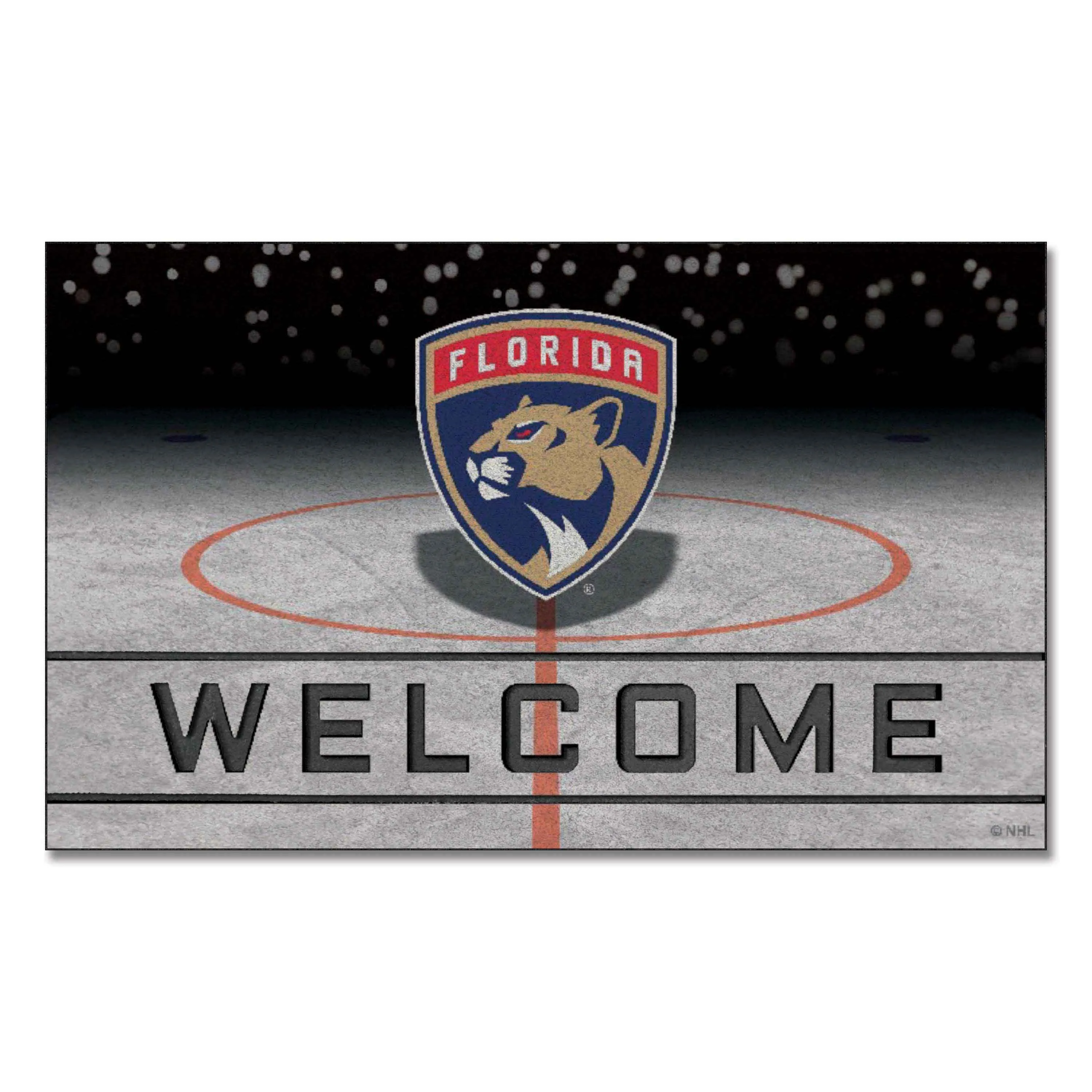 Florida Panthers Rubber Door Mat - 18in. x 30in.