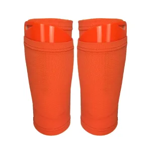 Football Shin Pads   Socks Sports Protective Equipment, Color: Orange (L)