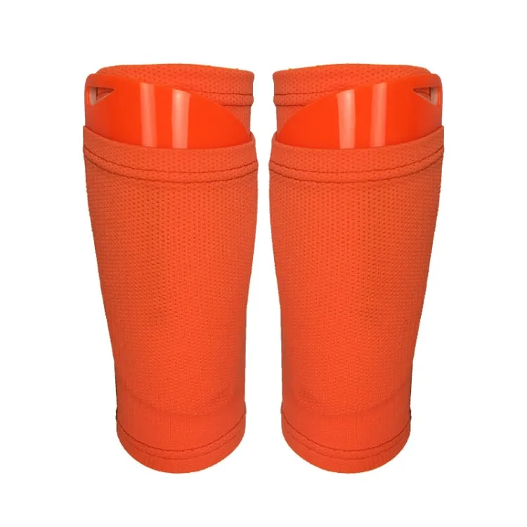 Football Shin Pads   Socks Sports Protective Equipment, Color: Orange (L)