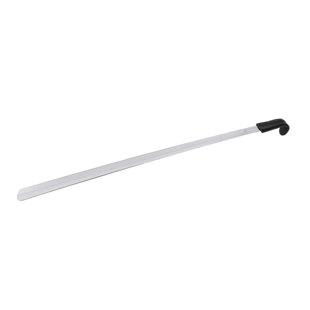 FootFitter Long Stainless Steel & Leather Shoe Horn, 31"