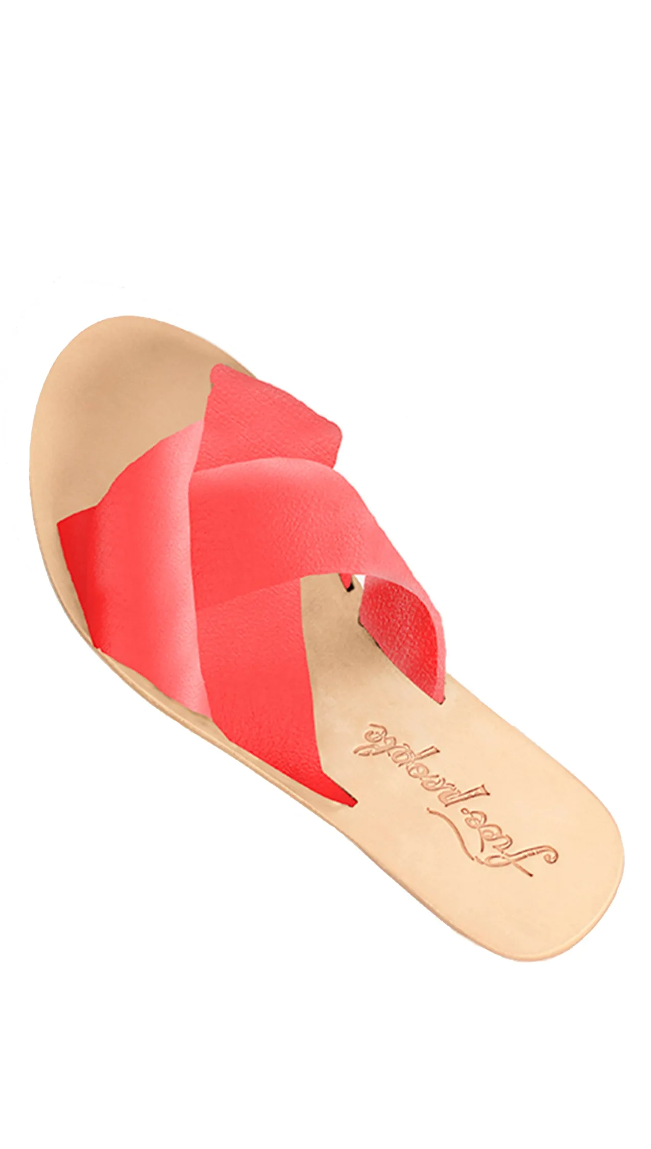 Free People Rio Vista Slide Sandals Coral