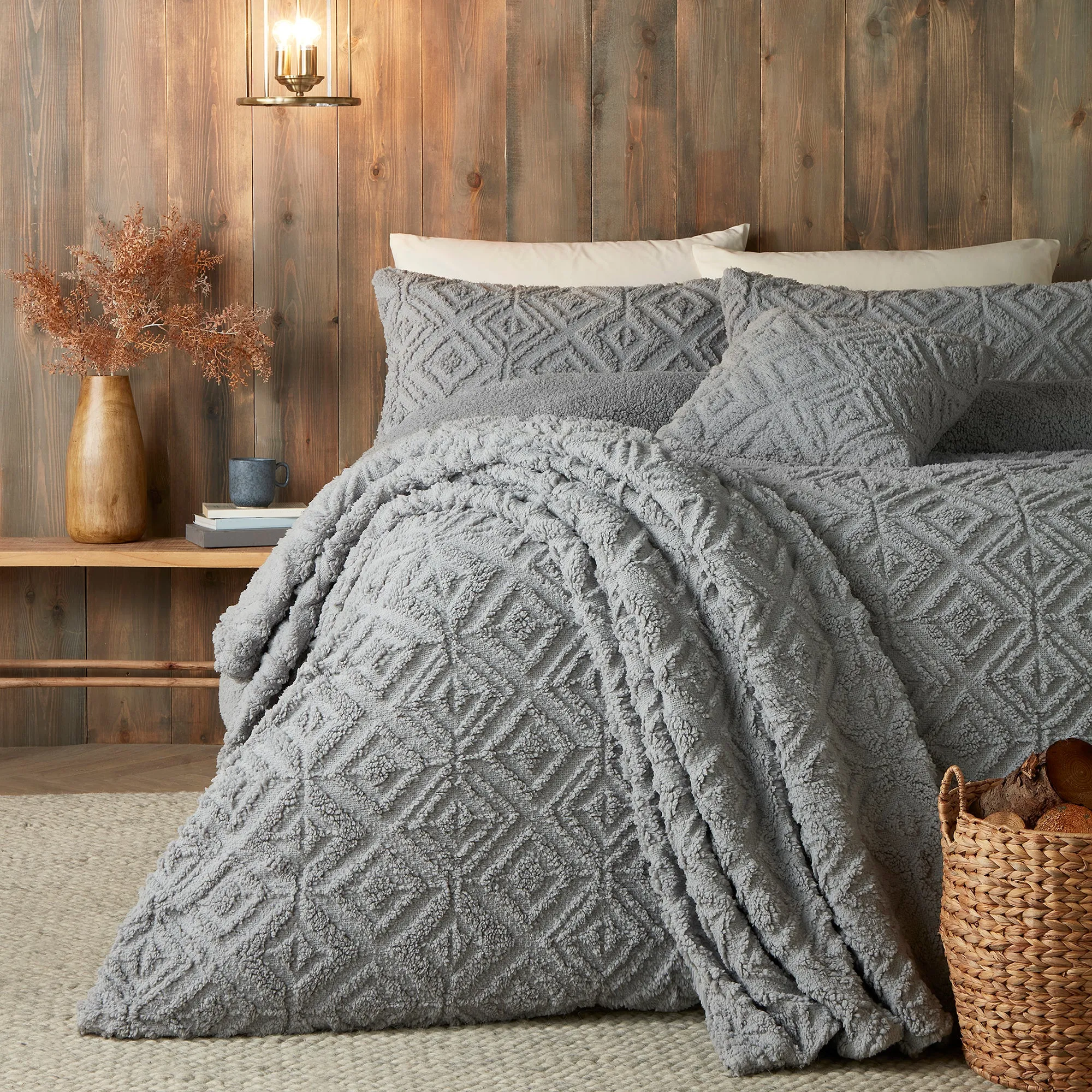 Fusion Snug Romo Duvet Cover Set - Grey