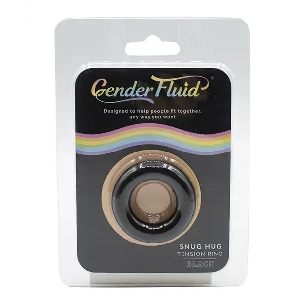 Gender Fluid Snug Hug Tension Ring - Black