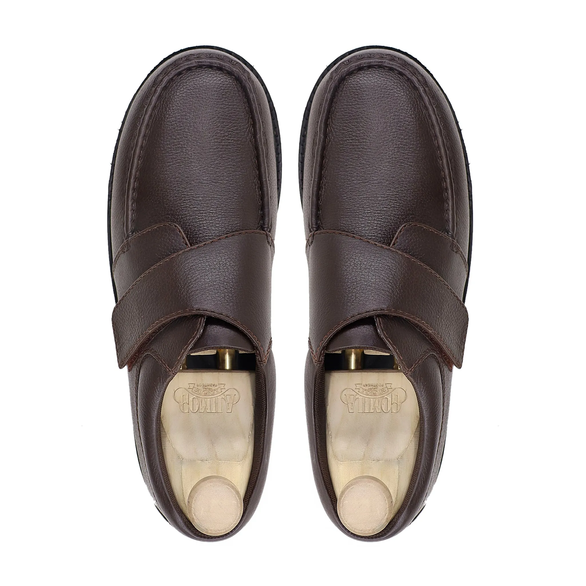 Gile - Dark Brown Pebble Grain Single Monkstrap