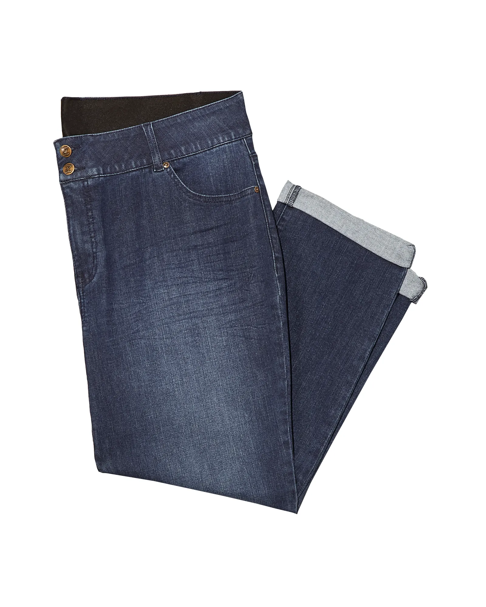 Glenmore Rolled Capri | Dark Wash