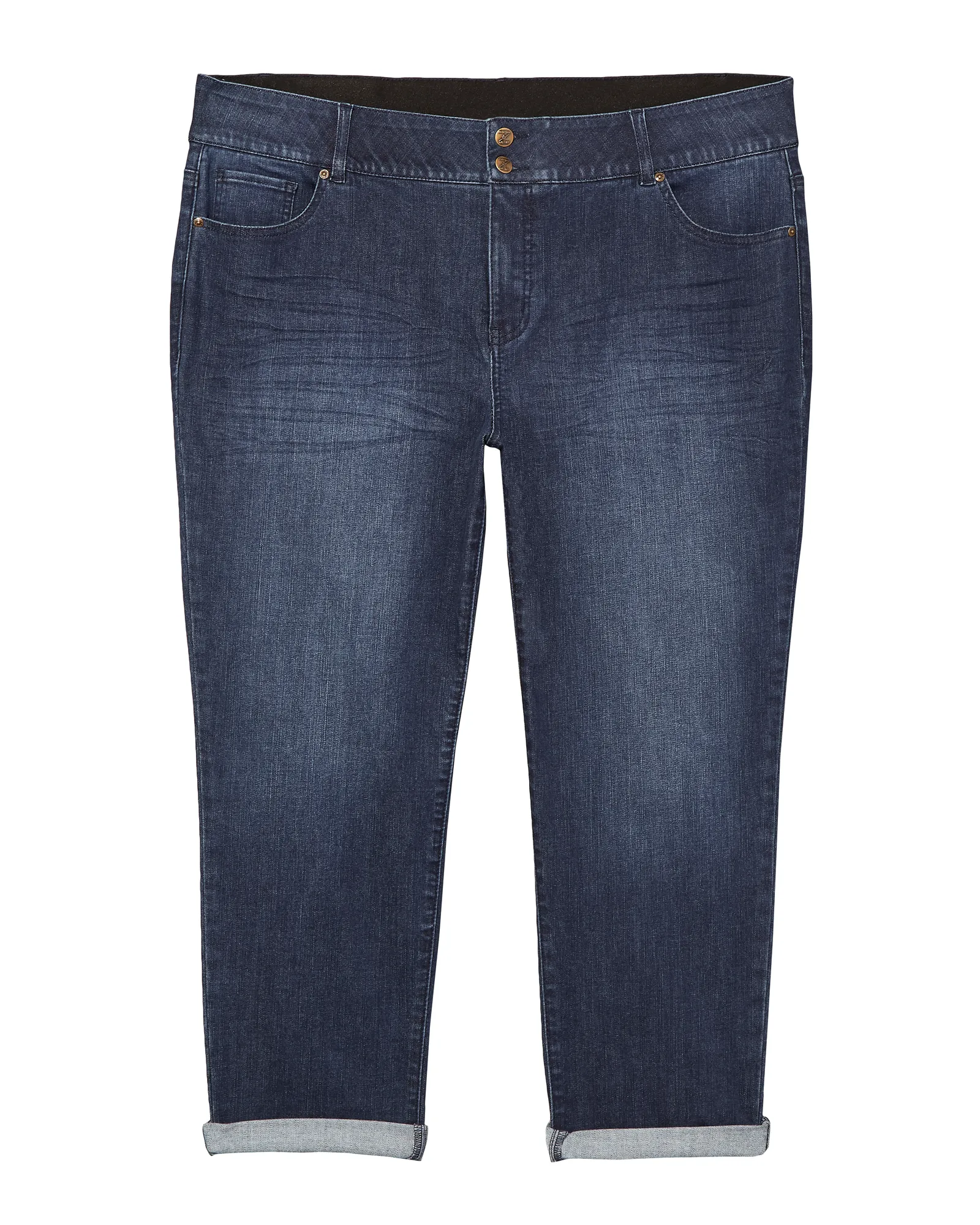 Glenmore Rolled Capri | Dark Wash