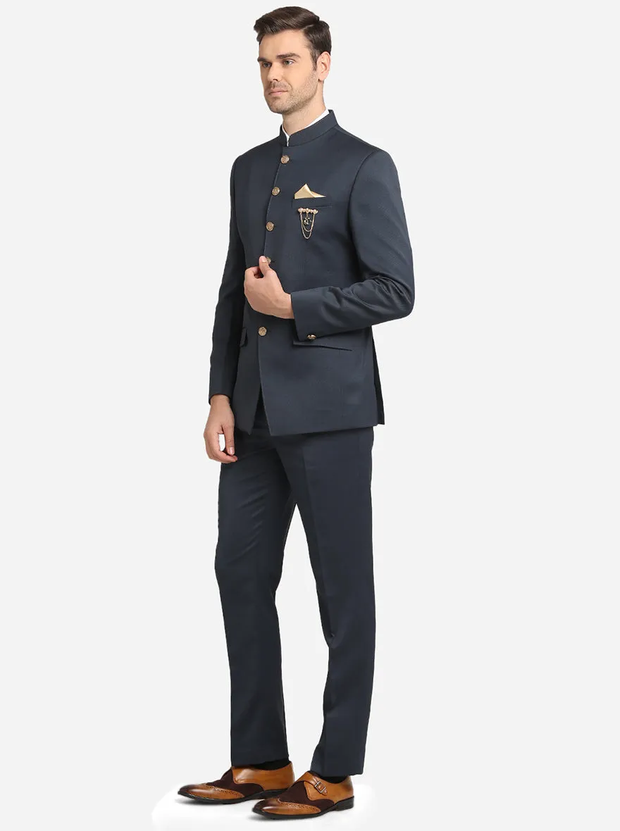 Greenish Grey Jodhpuri Suit | JadeBlue