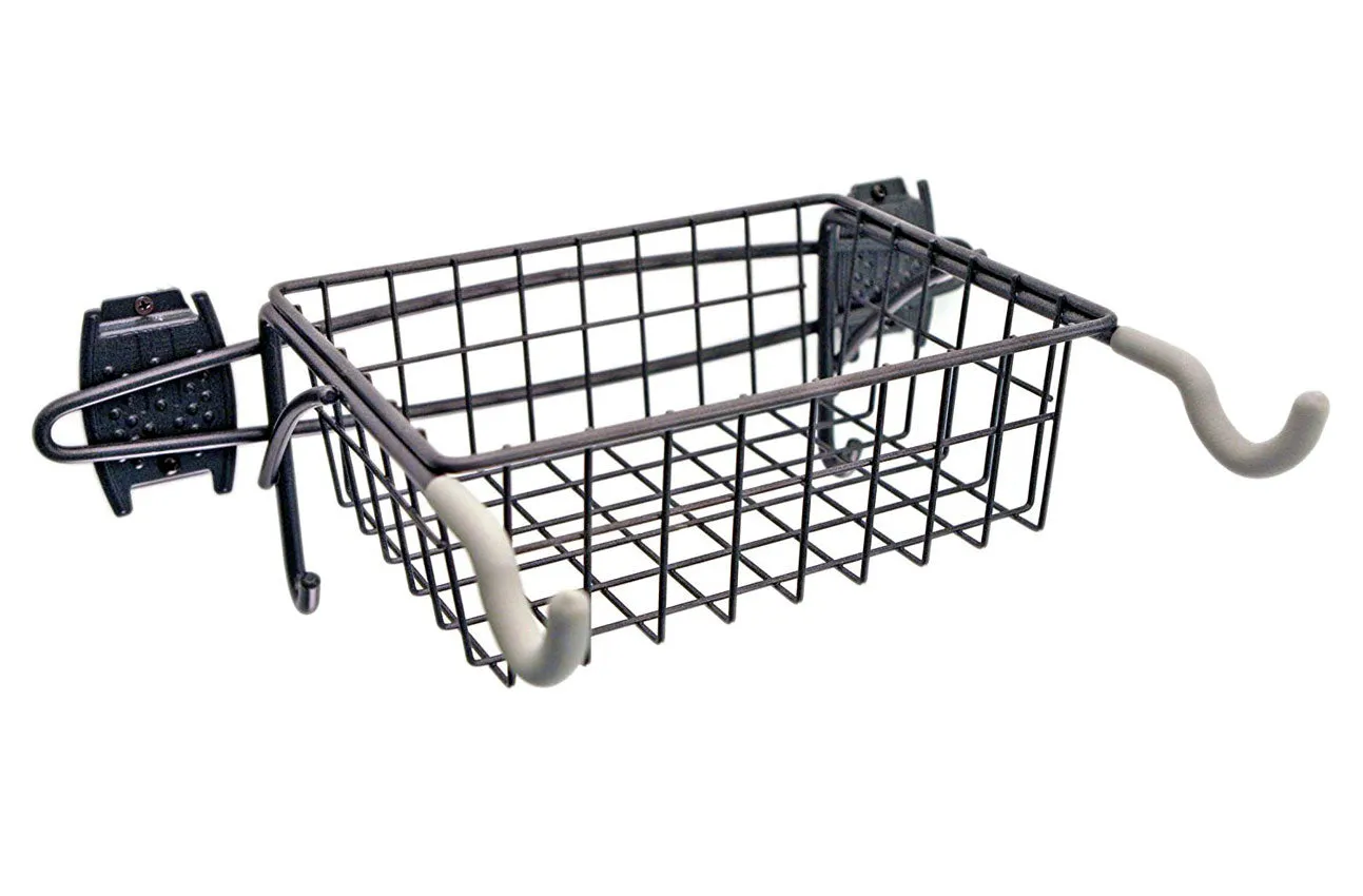 Grid or Wall Mount Bike Rack and Basket