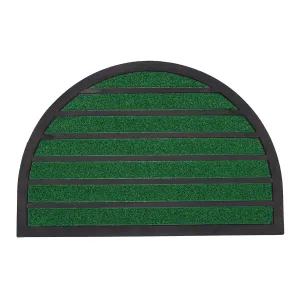 Halfmoon Entryway Mat - Black & Green 400 X 600