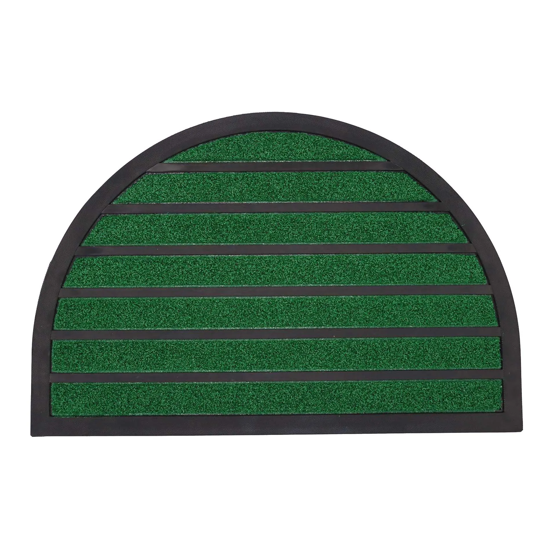 Halfmoon Entryway Mat - Black & Green 400 X 600